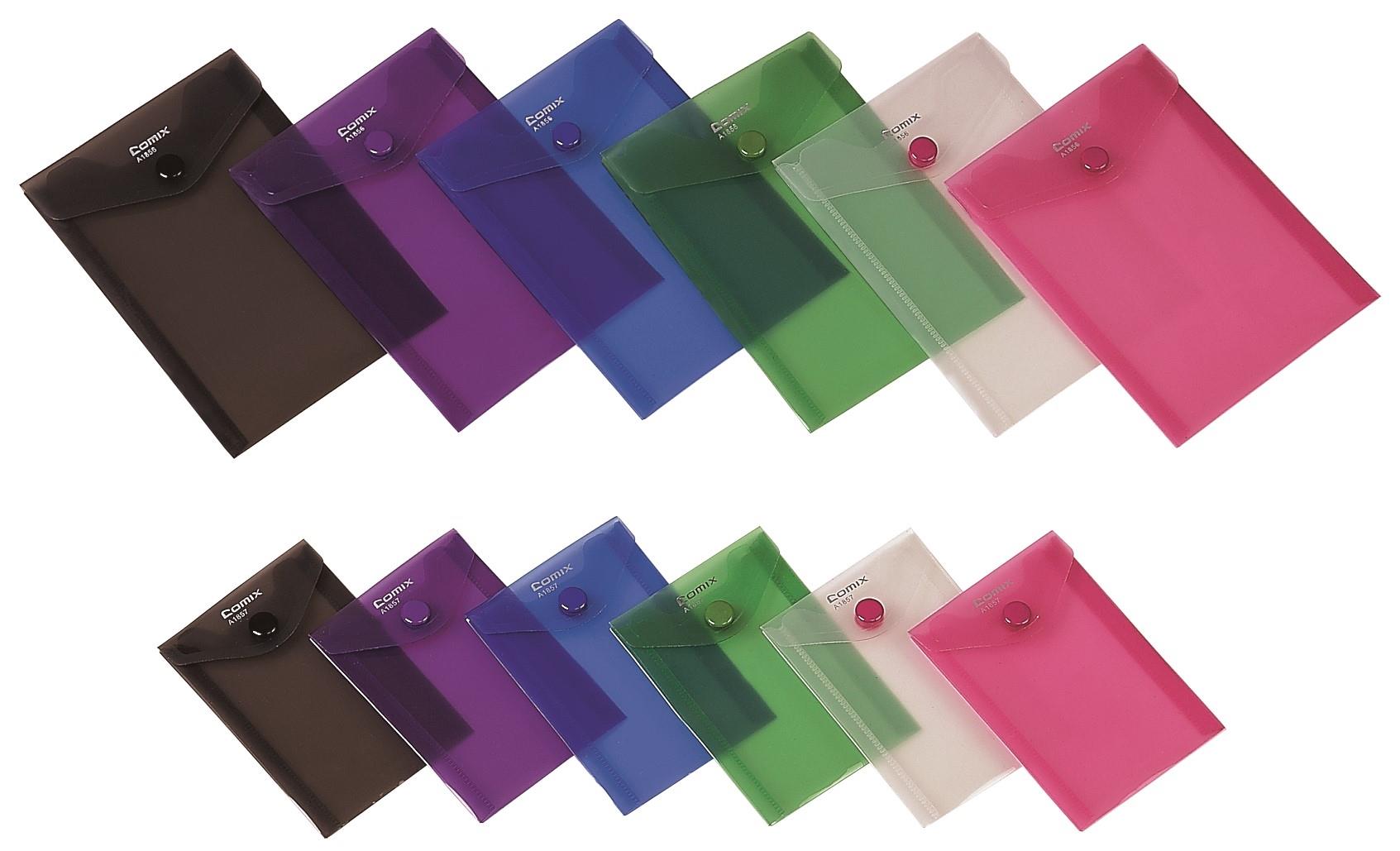 Comix Çıtçıtlı Dosya A7 Küçük Boy Karışık Renk A1857 (12 Li Paket