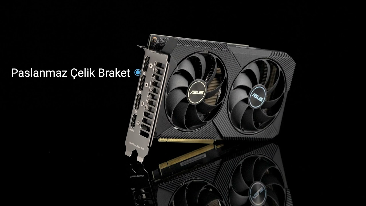 ASUS GeForce DUAL RTX 3060 V2 OC 12GB GDDR6 Ekran Kartı - Gaming.Gen.TR
