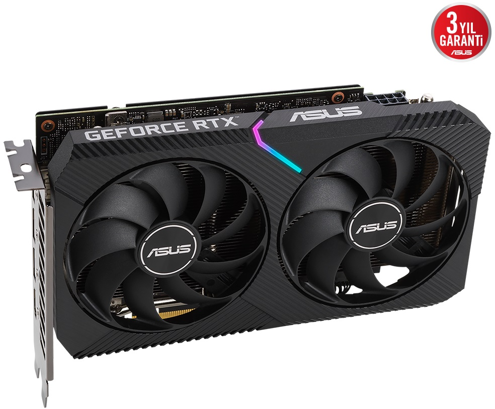 Asus GeForce RTX 3060 Dual V2 O12G 12GB GDDR6 192 Bit LHR Ekran Kartı,  90YV0GB2-M0NA10