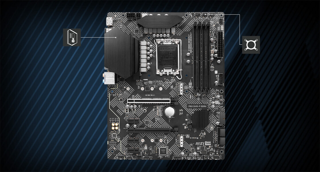 MSI PRO Z690-P DDR4 5200MHz(OC) DDR4 Soket 1700 M.2 HDMI DP ATX Anakart