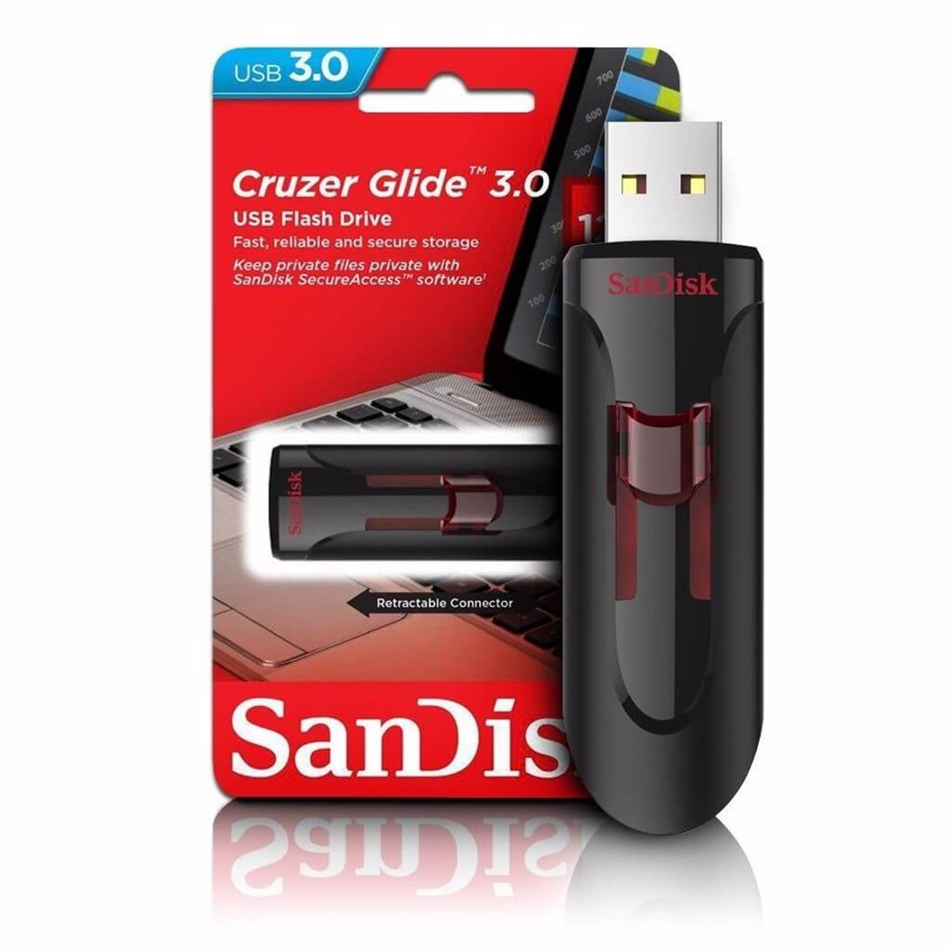 SANDİSK 128GB CruzerGlid 3.0 USB FLASH BELLEK SDCZ600-128G-G35