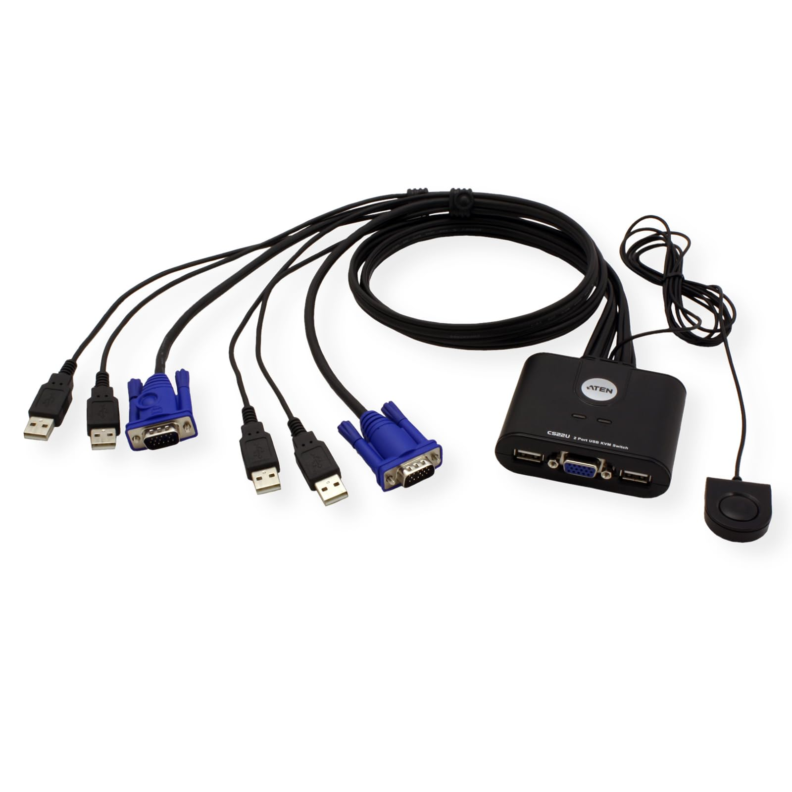 Aten 4475 2 Port USB VGA KVM Switch : Amazon.com.tr: Bilgisayar