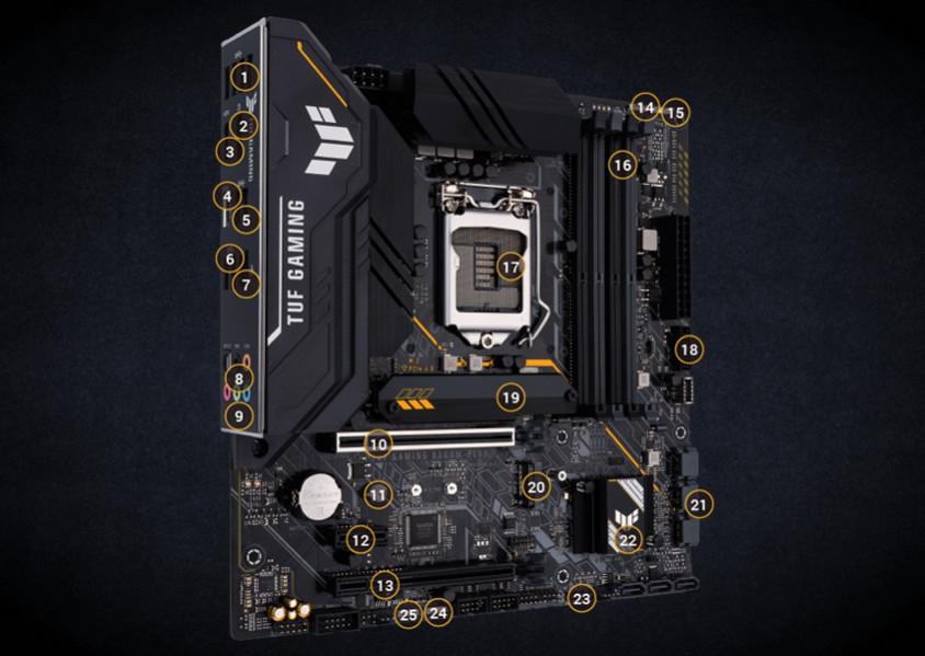 Asus TUF Gaming B560M-Plus Intel B560 Soket 1200 DDR4 5000(OC)MHz mATX  Gaming (Oyuncu) Anakart - incehesap.com