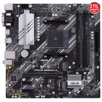 ASUS PRIME B550M-A 4600MHz(OC) DDR4 Soket AM4 M.2 HDMI VGA DVI mATX Anakart  | ITOPYA