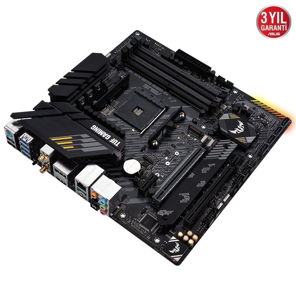 ASUS TUF GAMING B550M-PLUS (WI-FI) 4600MHz(OC) DDR4 Soket AM4 HDMI DP MATX Anakart - Gaming.Gen.TR