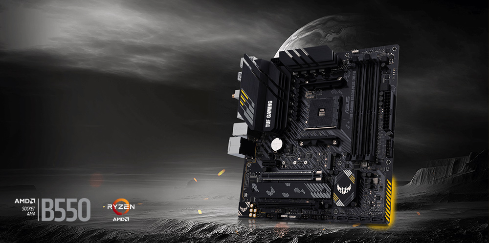 ASUS TUF GAMING B550M-PLUS (WI-FI) AMD AM4 DDR4 4600MHz DP/HDMI M.2 ATX Anakart