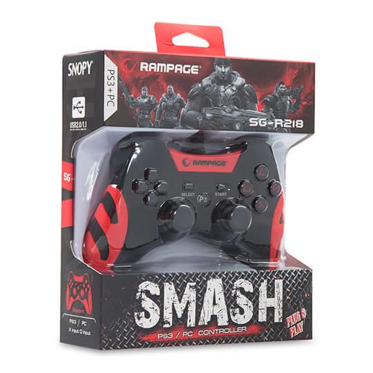 en ucuz snopy rampage sgr218 ps3pc x ınput kırmızı usb 1.8m joypad
